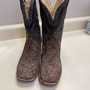 Gnarley sea bass boots, corral brand.